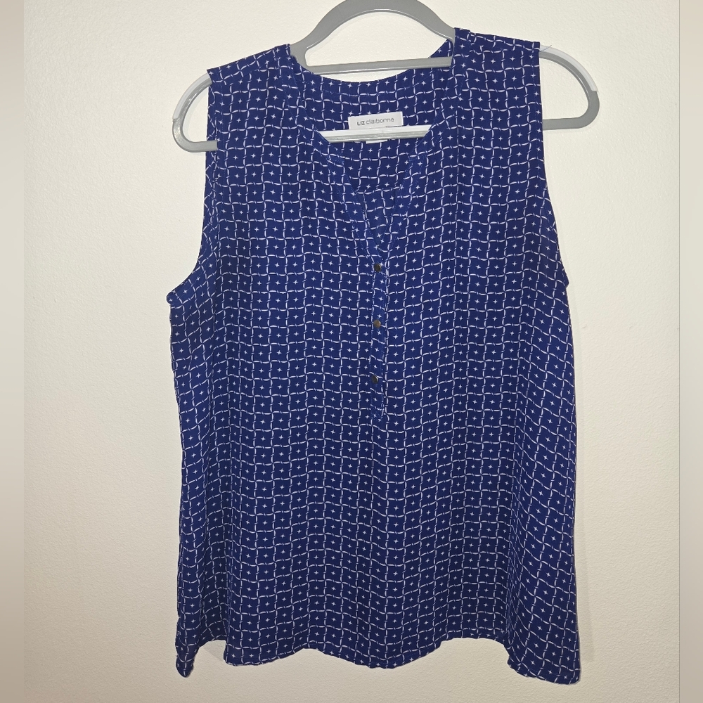 Elegant Blue Sleeveless Top